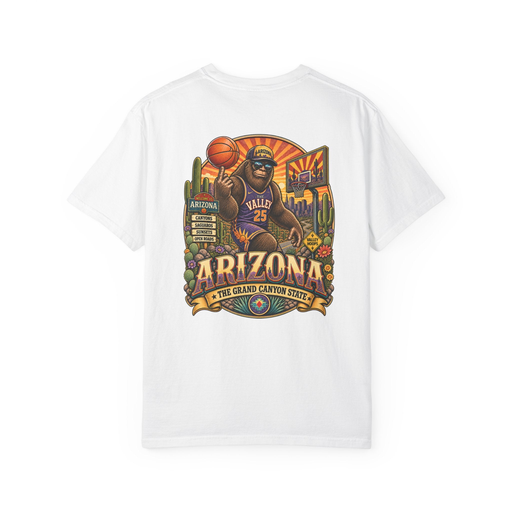 Coast To Coast Bigfoot - Arizona Bigfoot Basketball T-Shirt