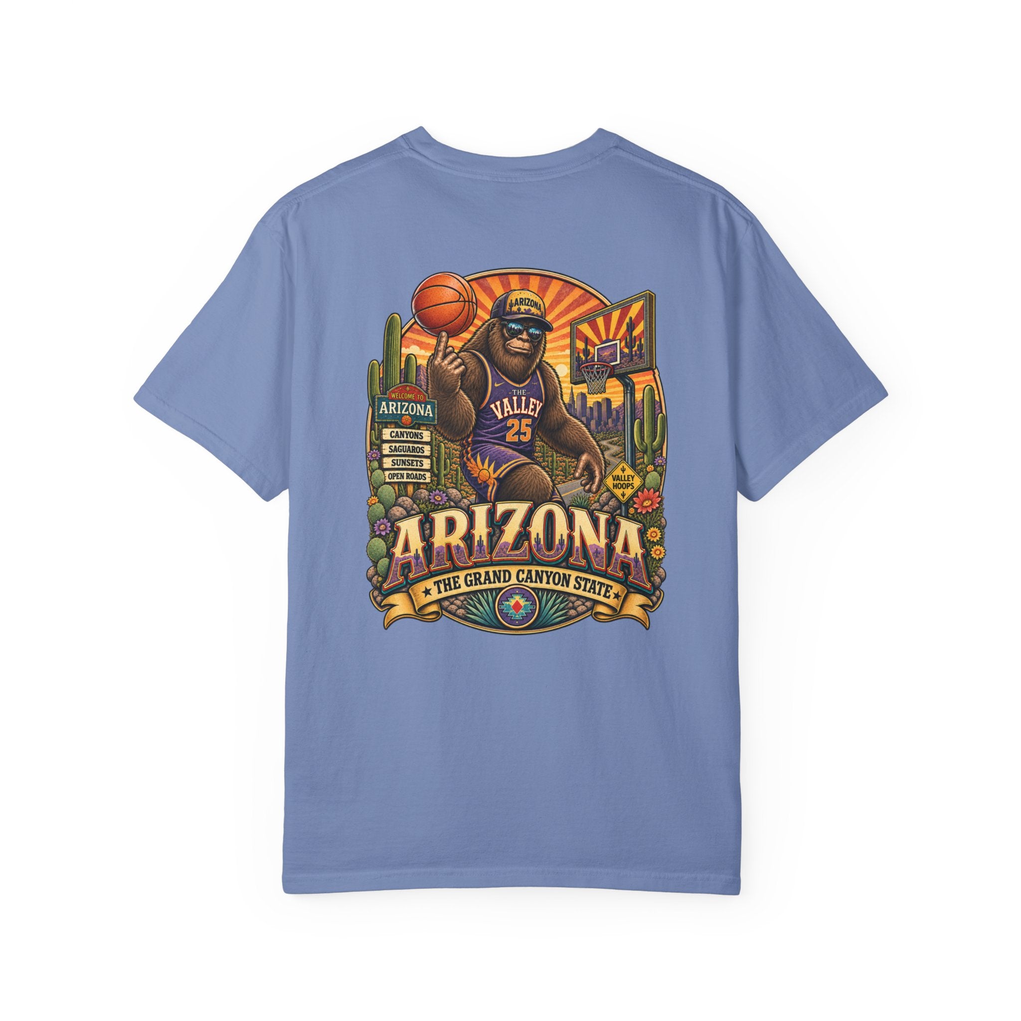 Coast To Coast Bigfoot - Arizona Bigfoot Basketball T-Shirt
