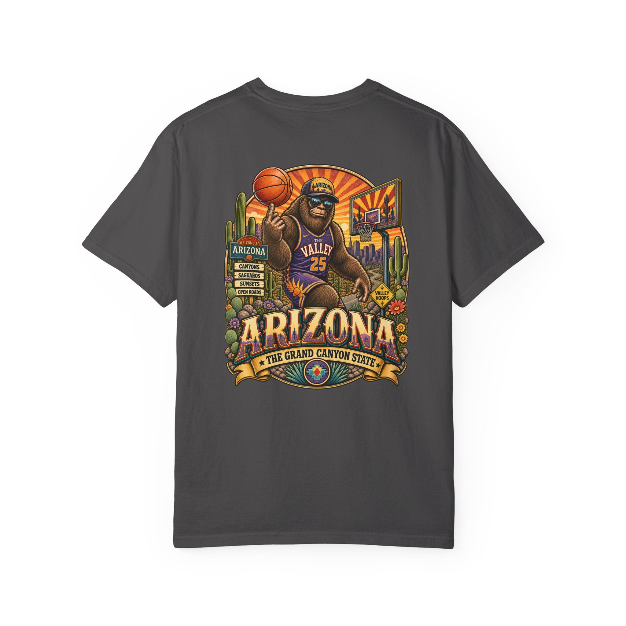 Coast To Coast Bigfoot - Arizona Bigfoot Basketball T-Shirt