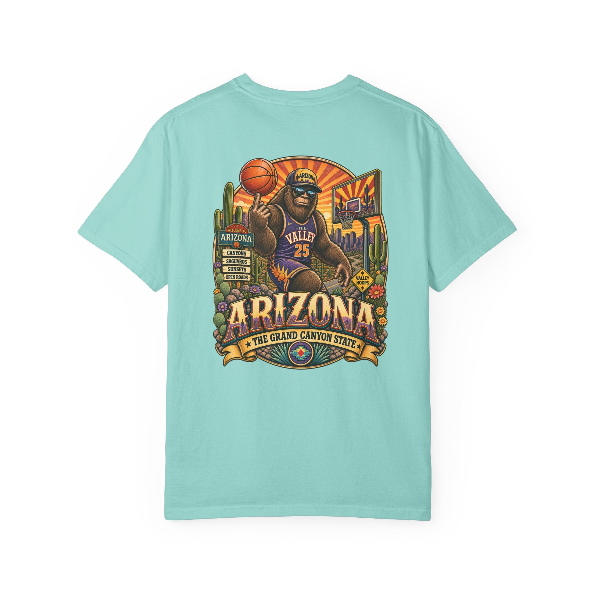 Coast To Coast Bigfoot - Arizona Bigfoot Basketball T-Shirt