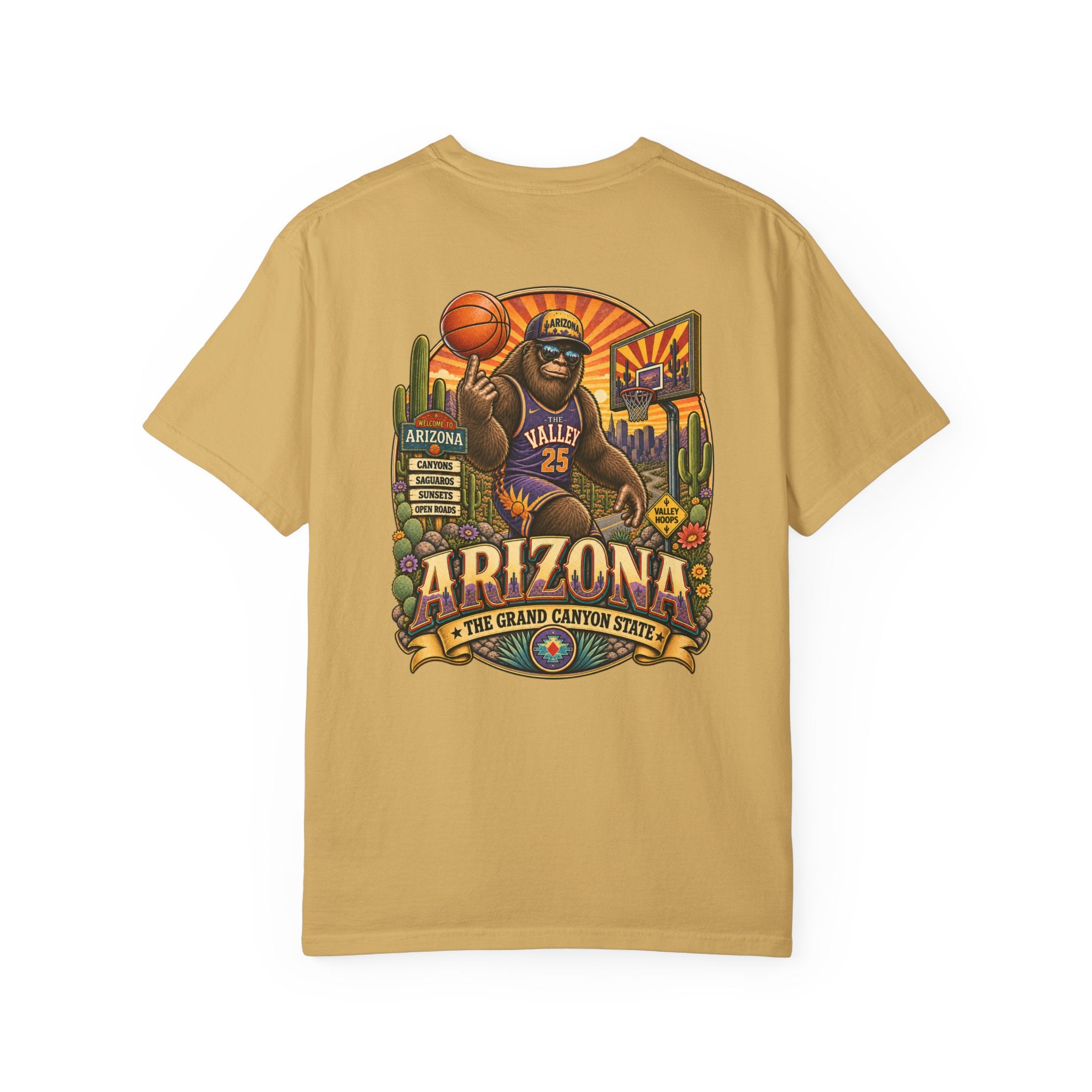 Coast To Coast Bigfoot - Arizona Bigfoot Basketball T-Shirt