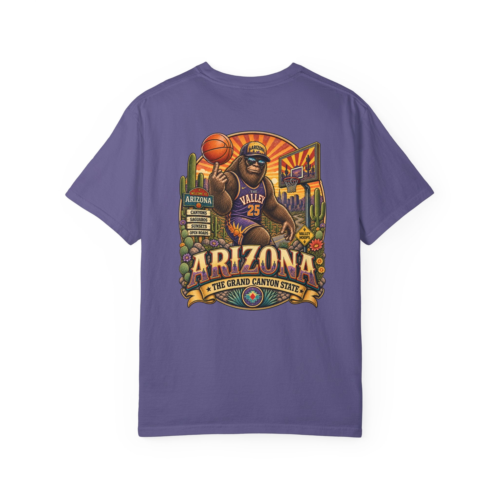 Coast To Coast Bigfoot - Arizona Bigfoot Basketball T-Shirt