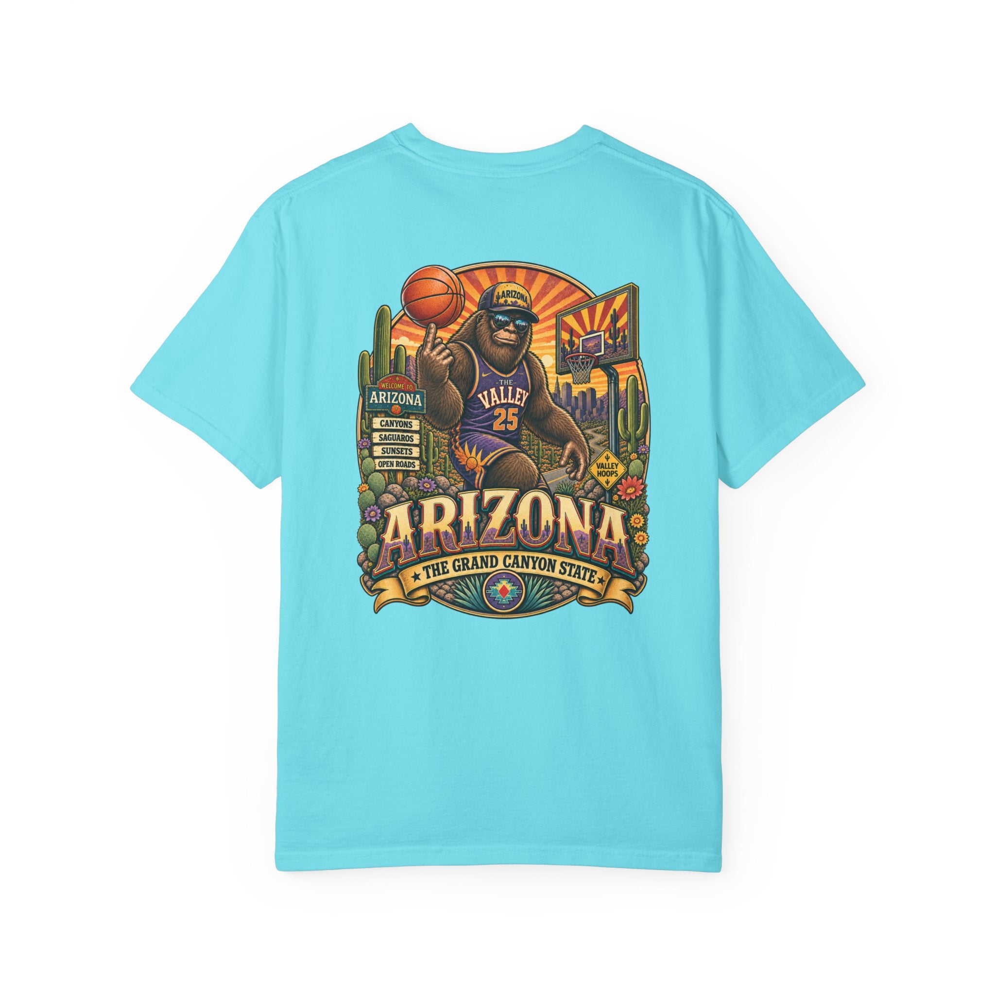 Coast To Coast Bigfoot - Arizona Bigfoot Basketball T-Shirt
