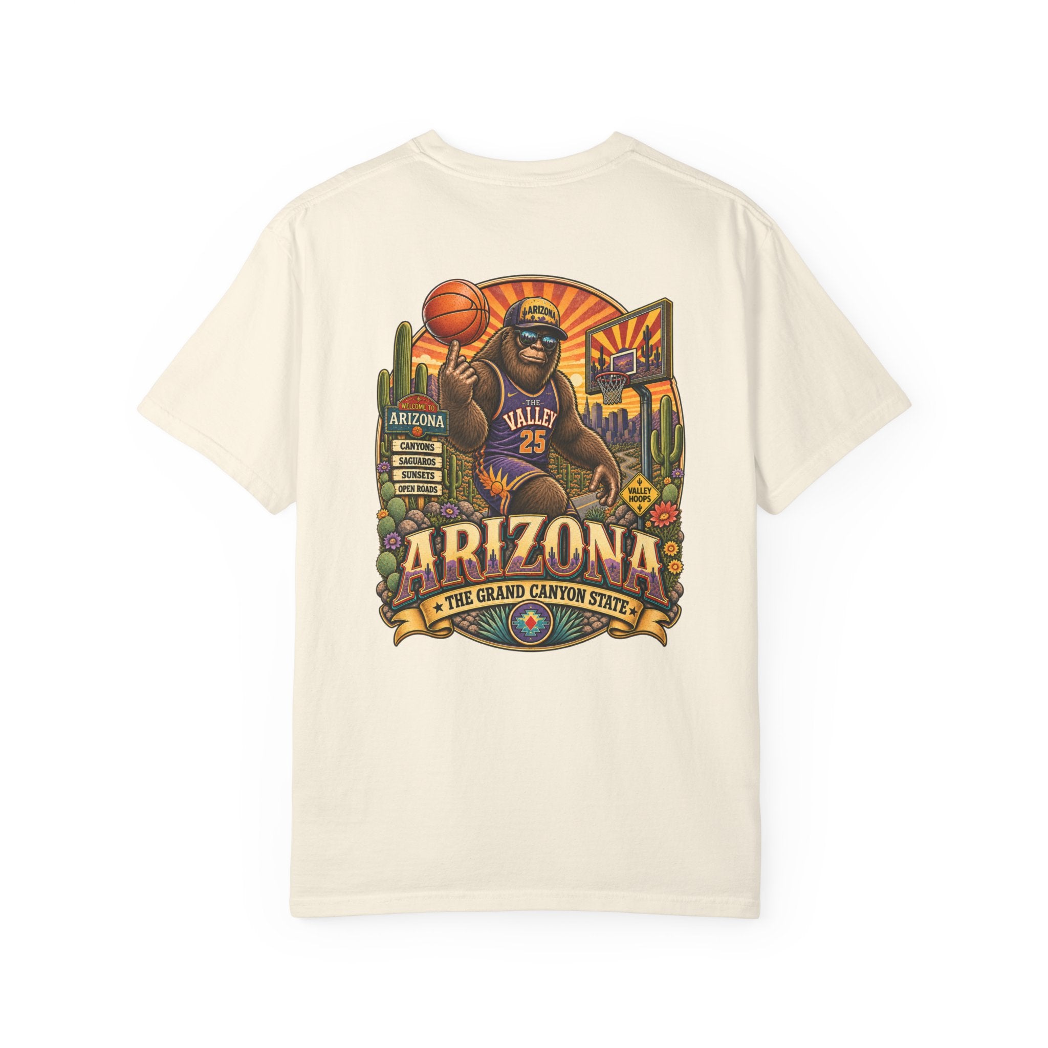 Coast To Coast Bigfoot - Arizona Bigfoot Basketball T-Shirt