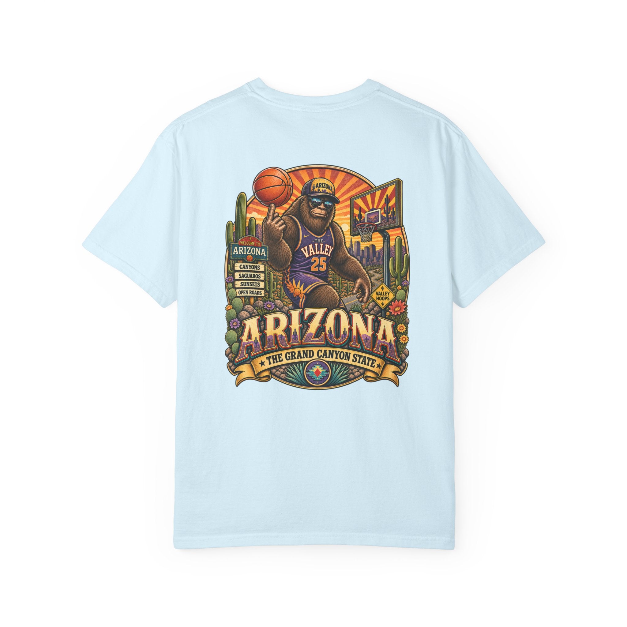 Coast To Coast Bigfoot - Arizona Bigfoot Basketball T-Shirt
