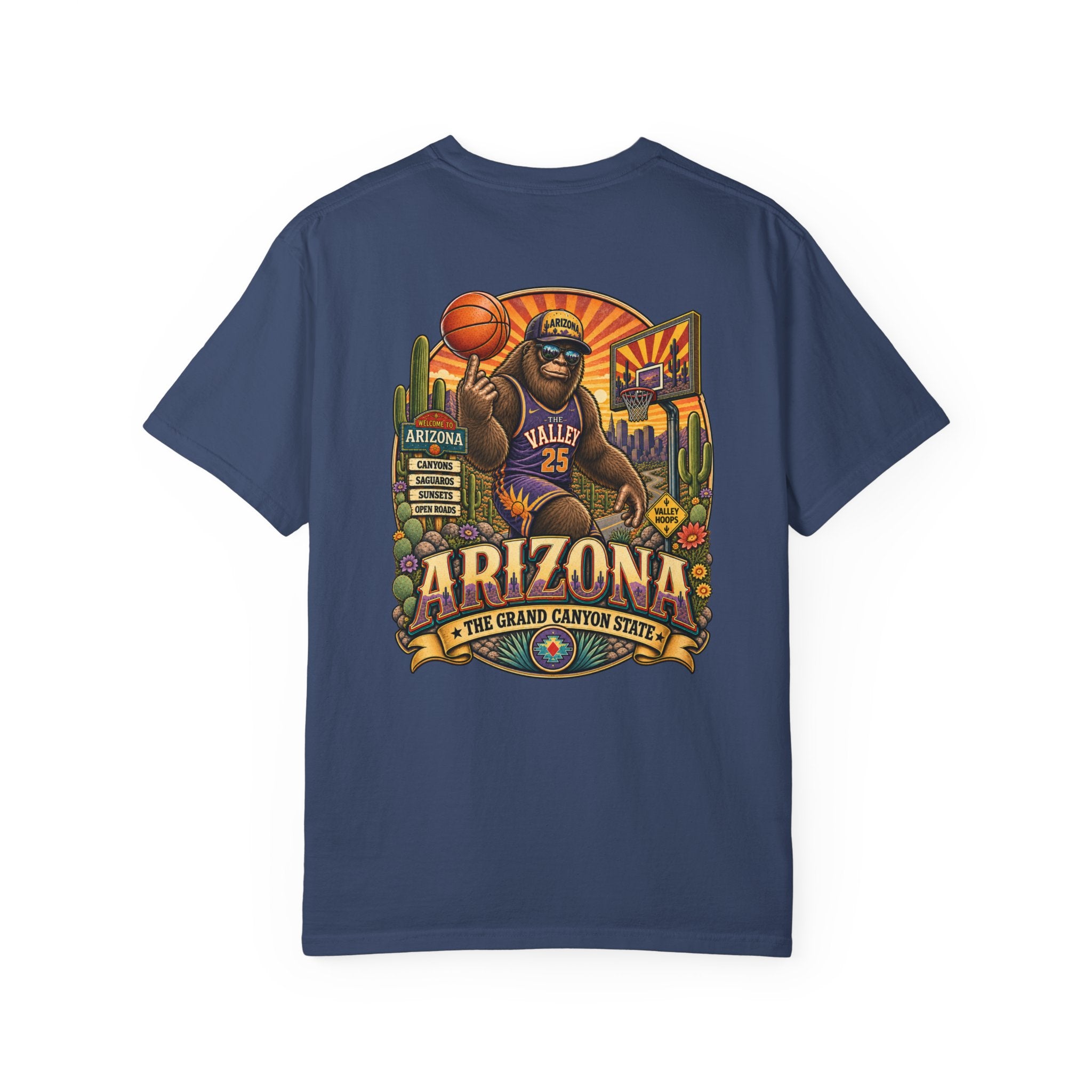 Coast To Coast Bigfoot - Arizona Bigfoot Basketball T-Shirt