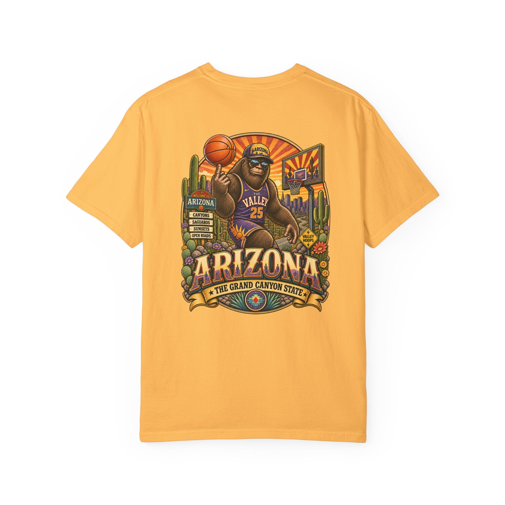 Coast To Coast Bigfoot - Arizona Bigfoot Basketball T-Shirt