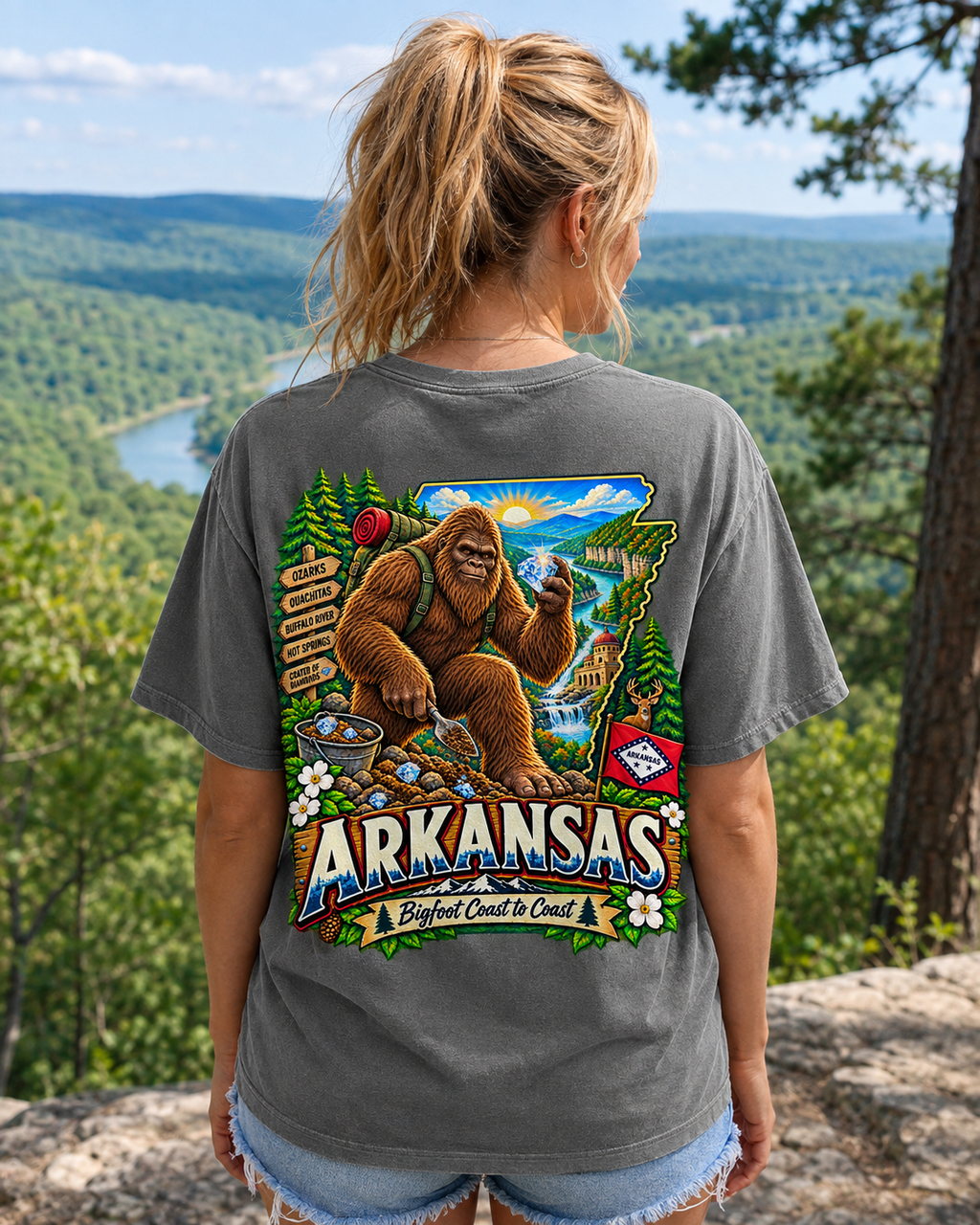 Arkansas Bigfoot Crater of Diamonds Comfort Colors T-Shirt