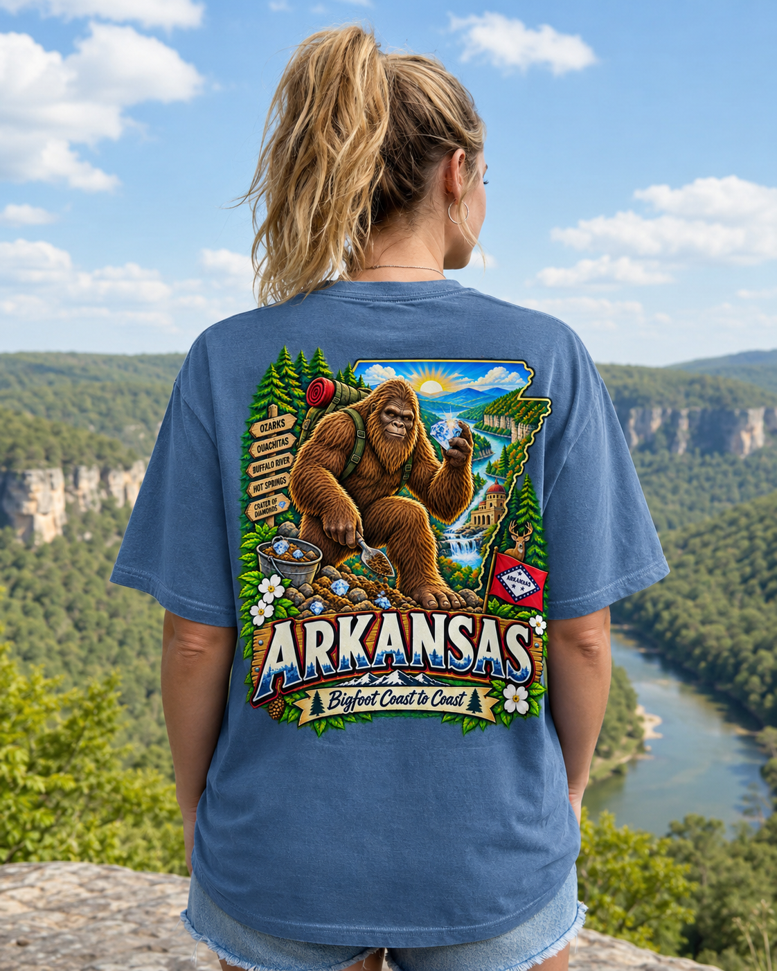 Arkansas Bigfoot Crater of Diamonds Comfort Colors T-Shirt