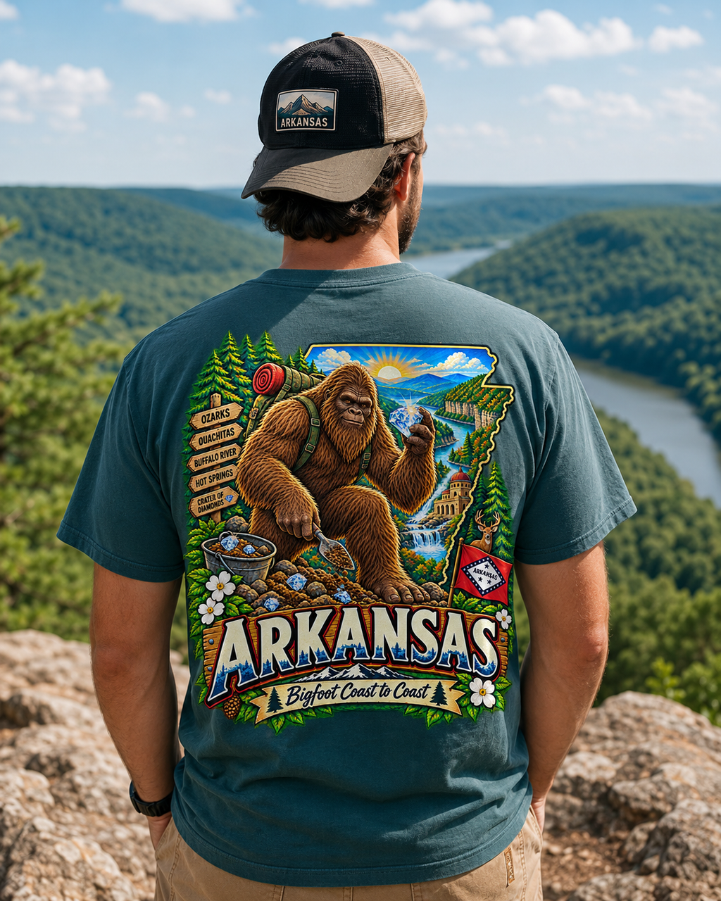 Arkansas Bigfoot Crater of Diamonds Comfort Colors T-Shirt