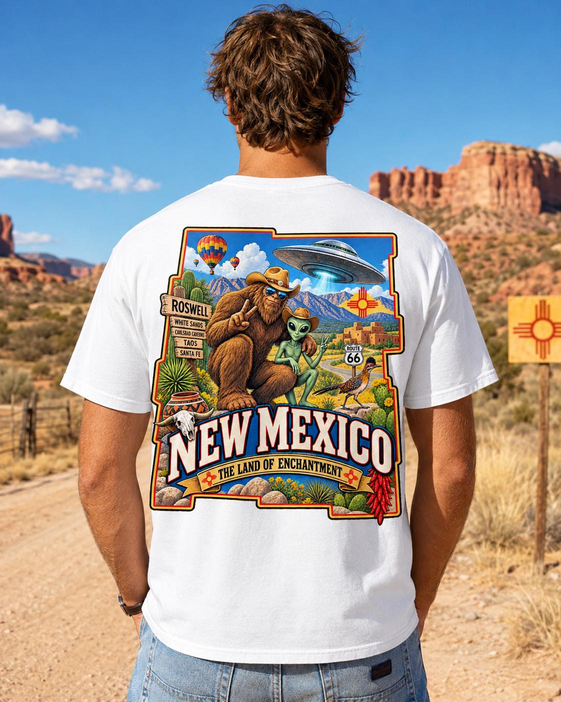 New Mexico Bigfoot Alien Comfort Colors Shirt
