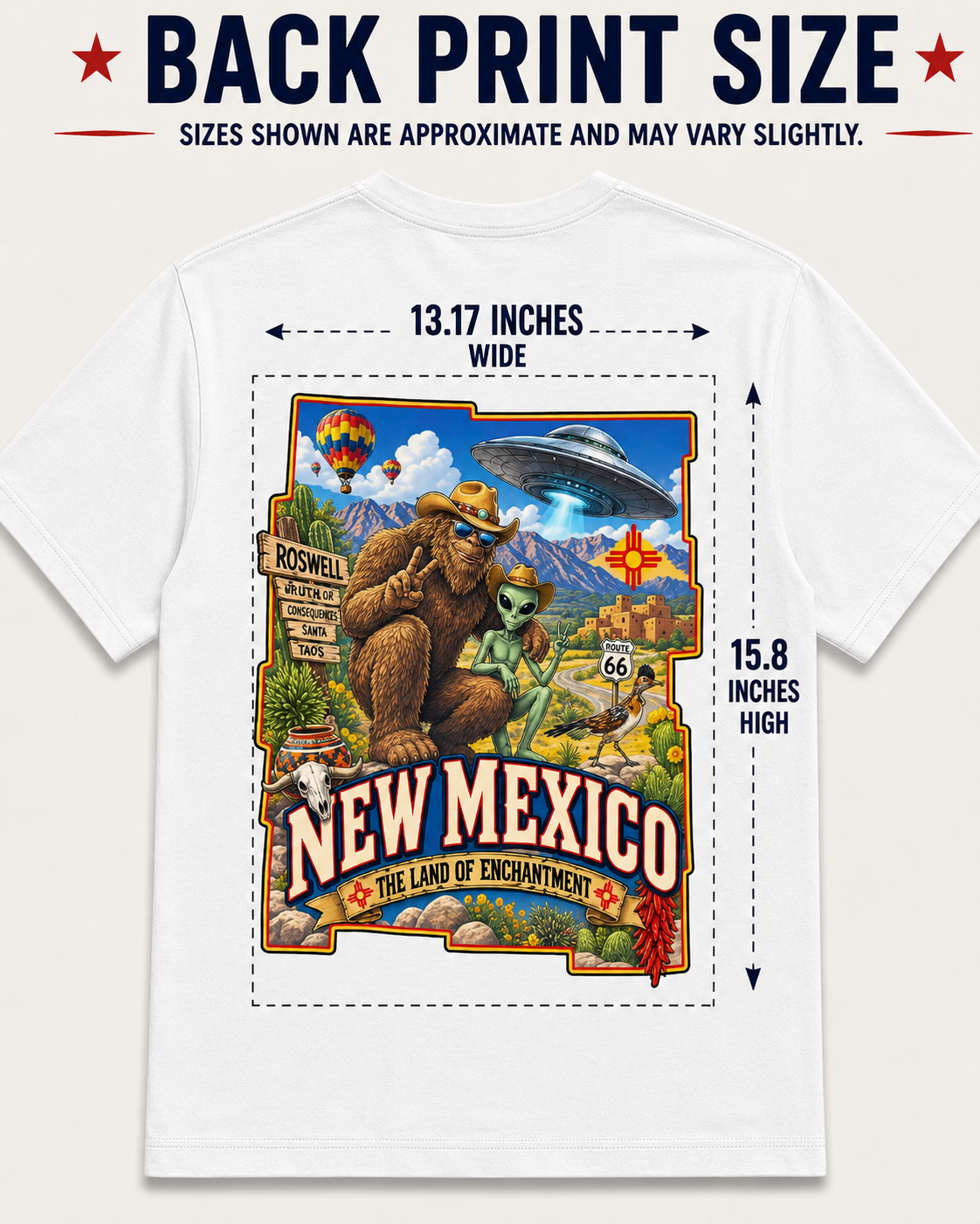 New Mexico Bigfoot Alien Comfort Colors Shirt