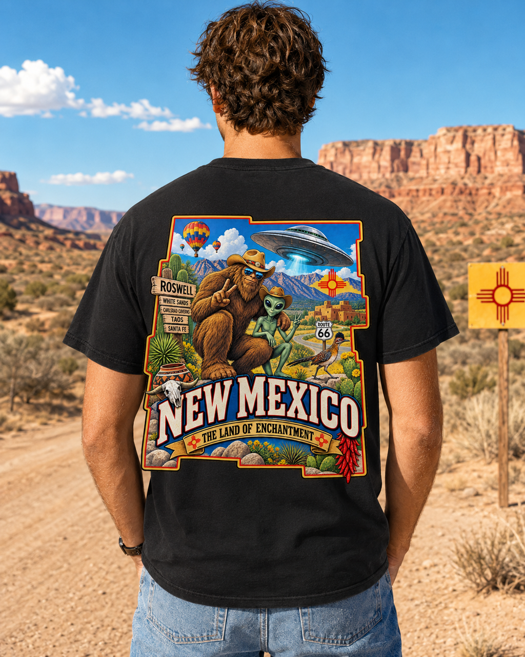 New Mexico Bigfoot Alien Comfort Colors Shirt