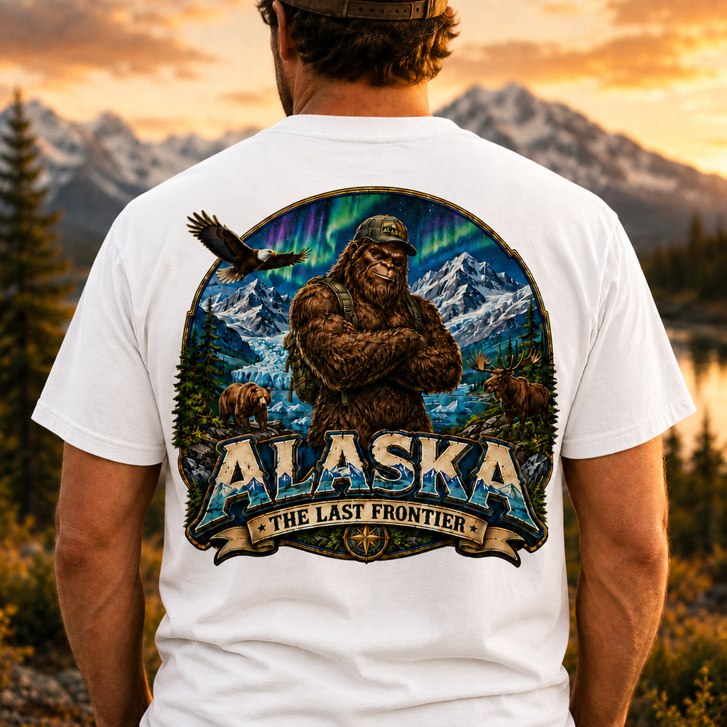 Alaska Bigfoot Shirt - The Last Frontier Sasquatch Wilderness Tee