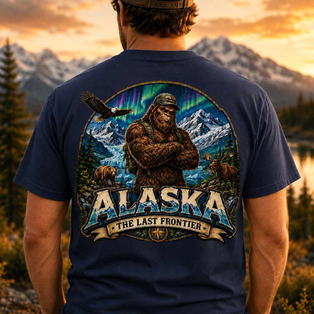 Alaska Bigfoot Shirt - The Last Frontier Sasquatch Wilderness Tee