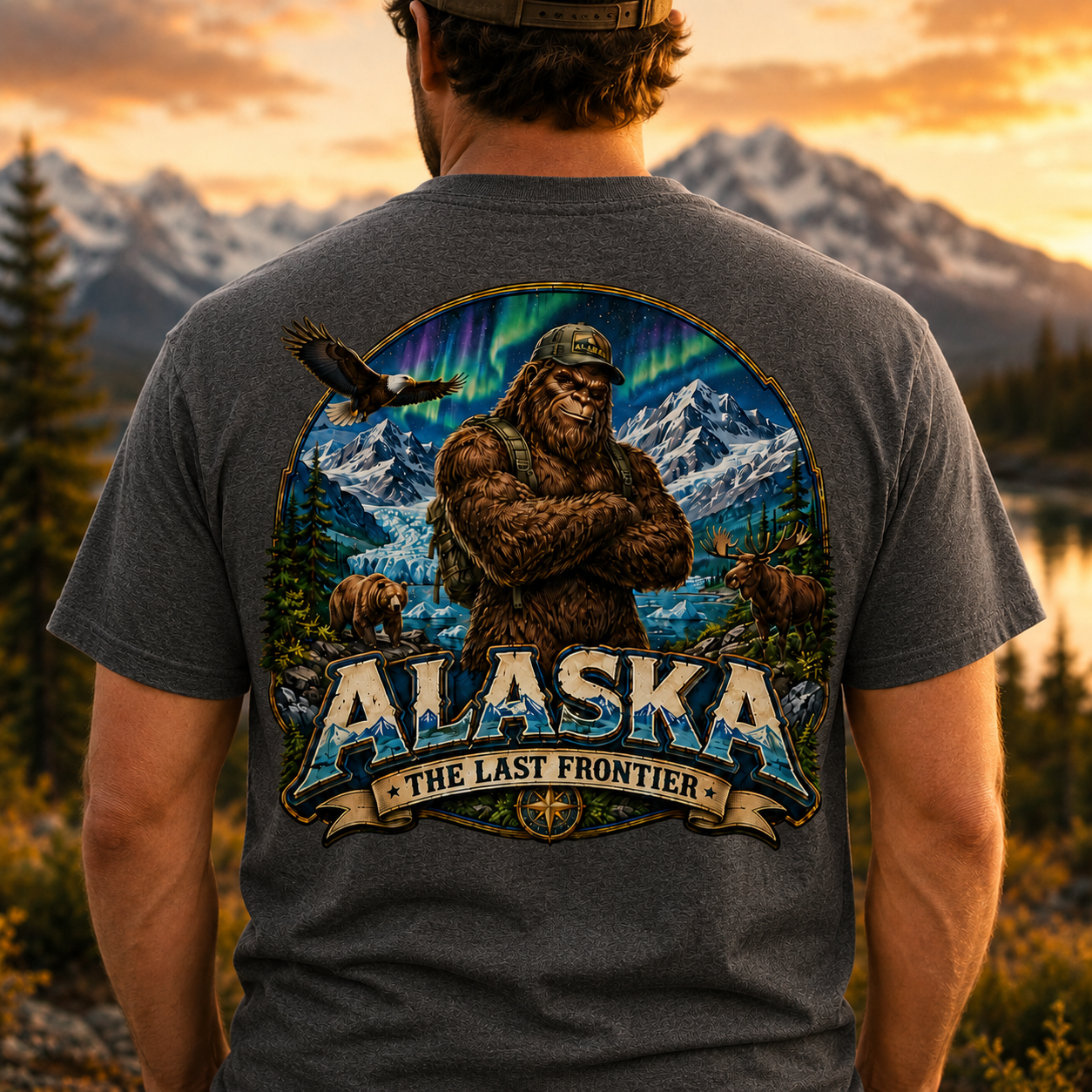 Alaska Bigfoot Shirt - The Last Frontier Sasquatch Wilderness Tee
