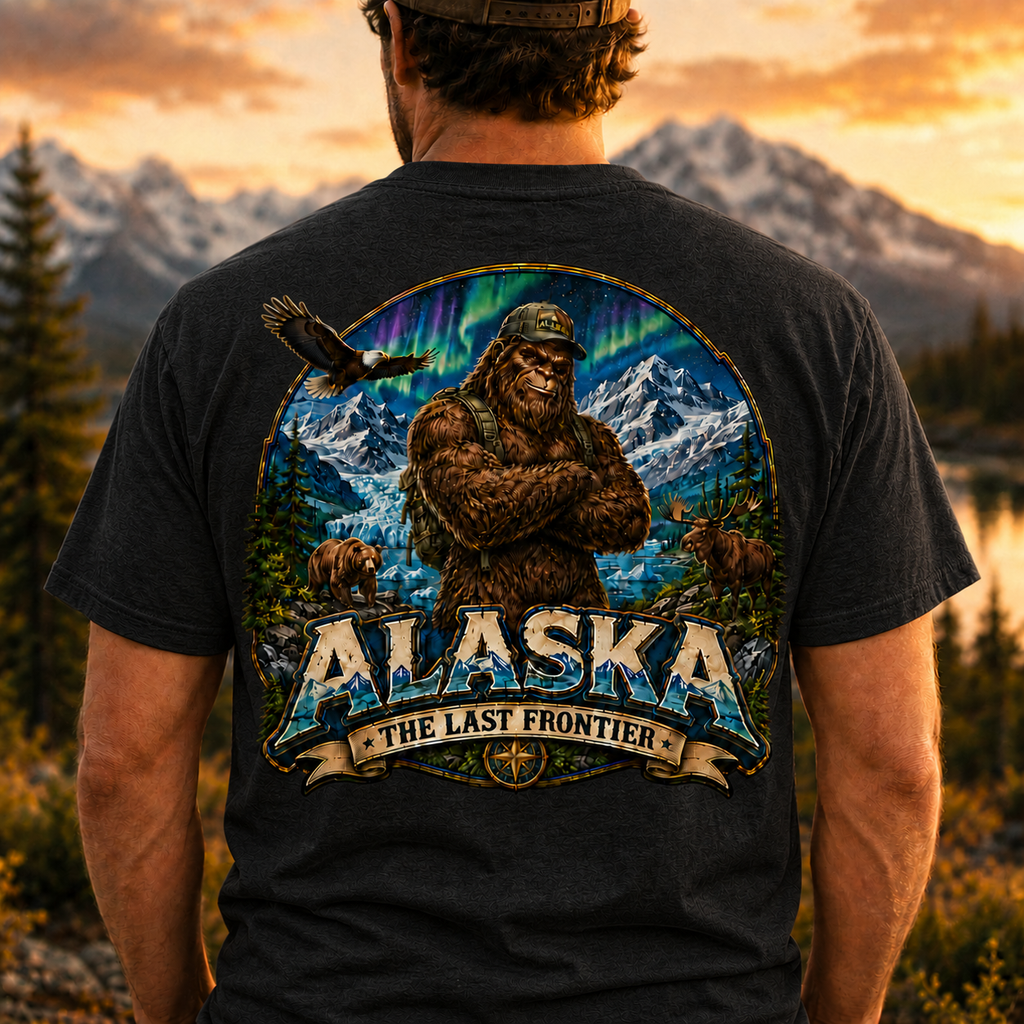 Alaska Bigfoot Shirt - The Last Frontier Sasquatch Wilderness Tee