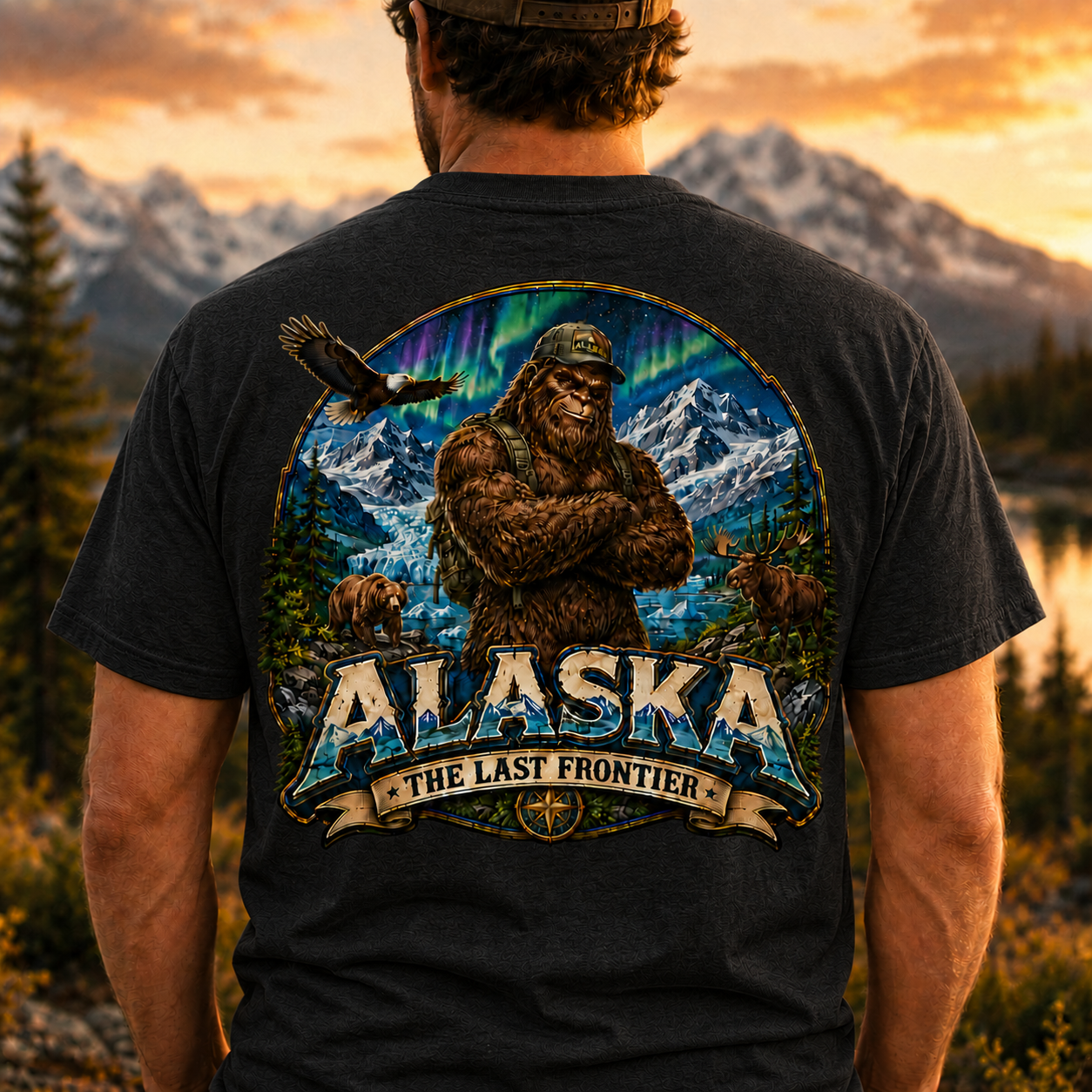 Alaska Bigfoot Shirt - The Last Frontier Sasquatch Wilderness Tee