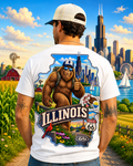 Illinois Bigfoot Shirt, Route 66 Sasquatch T-Shirt, Chicago Bigfoot Tee, Illinois Gift, Bigfoot Coast to Coast
