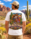 Arizona Bigfoot Basketball T-Shirt, Funny Sasquatch Desert Graphic Tee