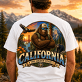 California Bigfoot T-Shirt  Sasquatch Golden State Graphic Tee