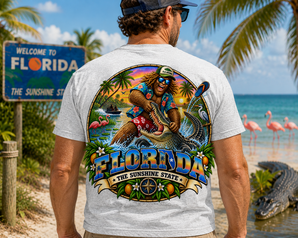Florida Surfing Graphic Tee | The Sunshine State Beach Scene