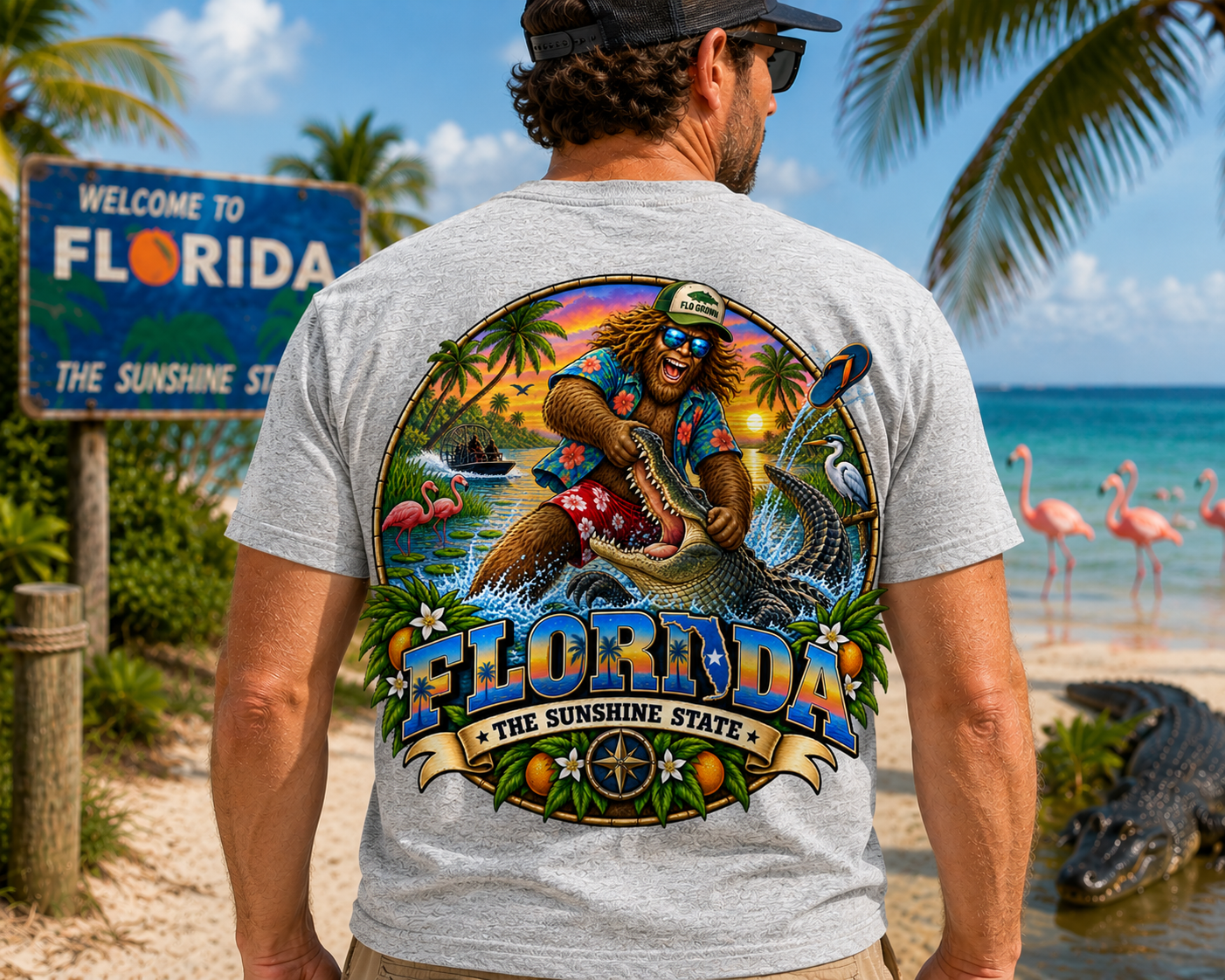 Florida Surfing Graphic Tee | The Sunshine State Beach Scene