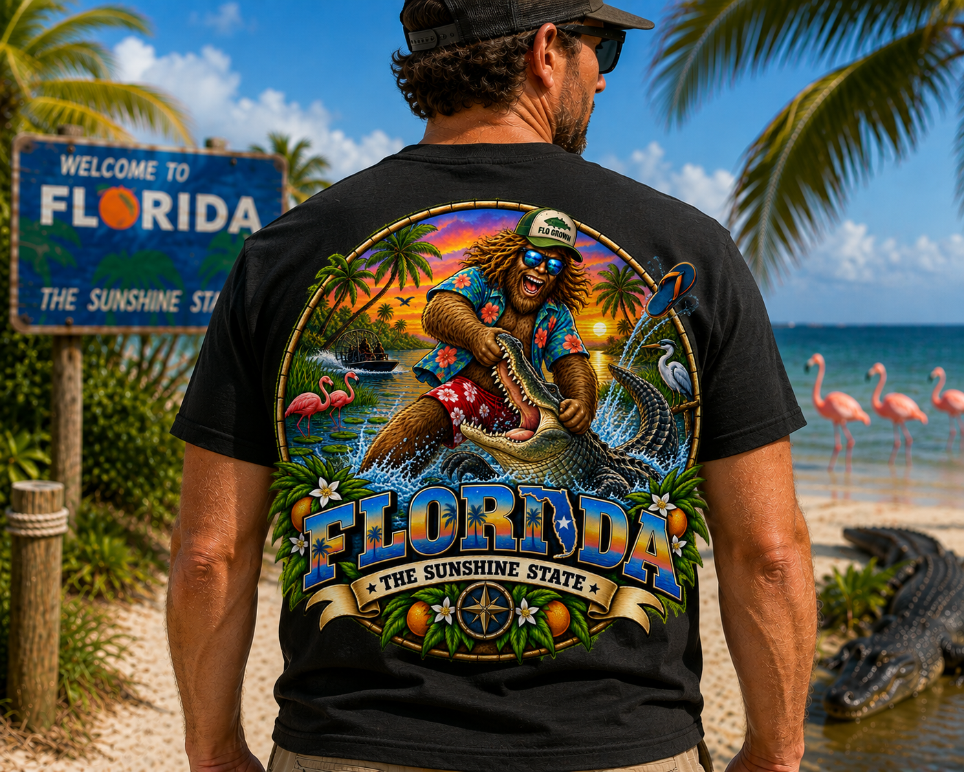 Florida Surfing Graphic Tee | The Sunshine State Beach Scene