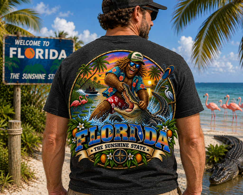 Florida Surfing Graphic Tee | The Sunshine State Beach Scene
