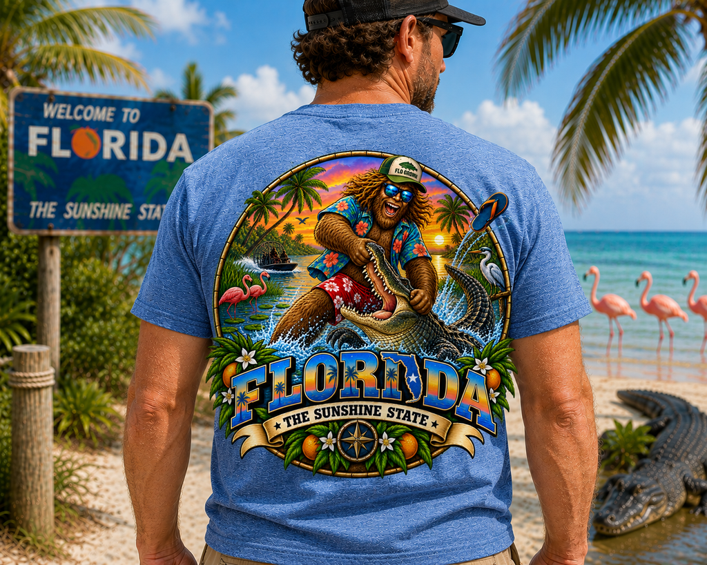 Florida Surfing Graphic Tee | The Sunshine State Beach Scene