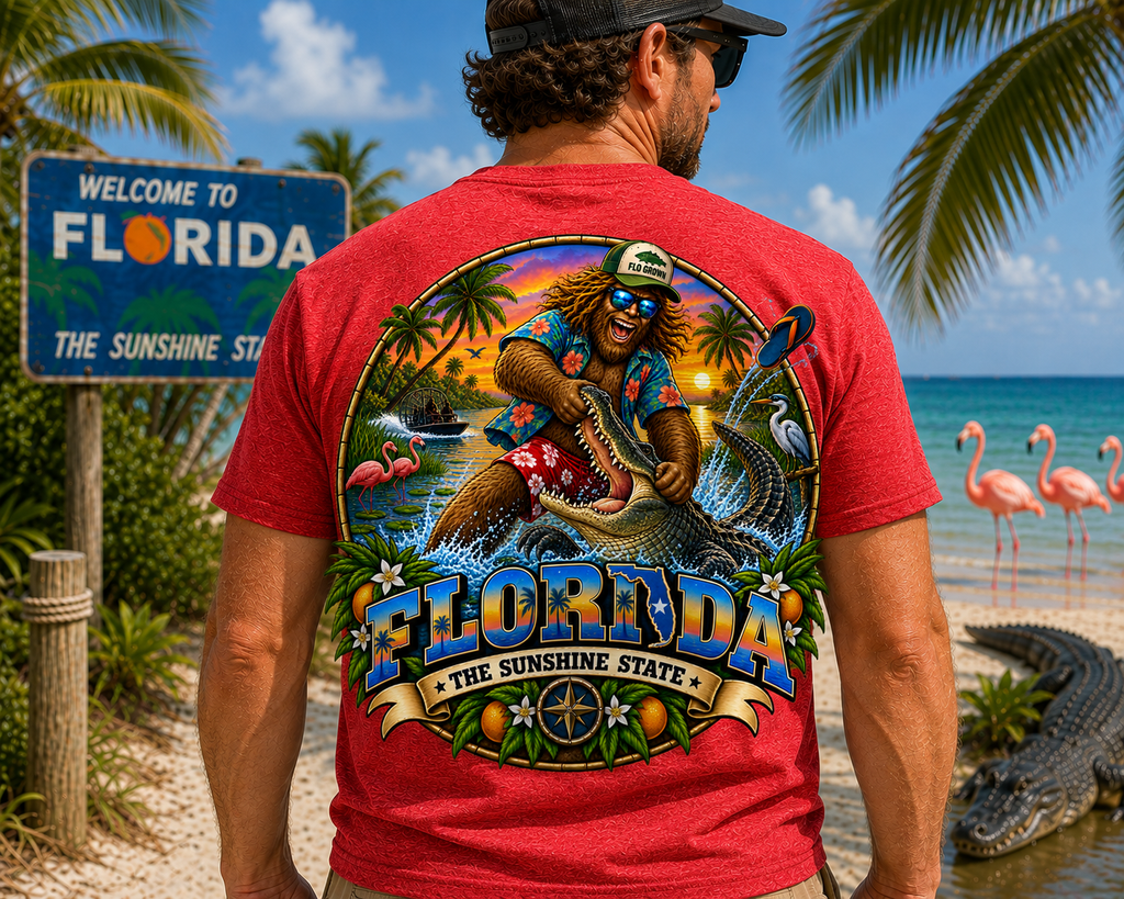 Florida Surfing Graphic Tee | The Sunshine State Beach Scene