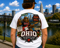 Ohio Sasquatch Rock 'n' Roll T-Shirt | Cleveland Skyline, Buckeye State