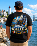 Bigfoot Rhode Island Sailboat Graphic T-Shirt