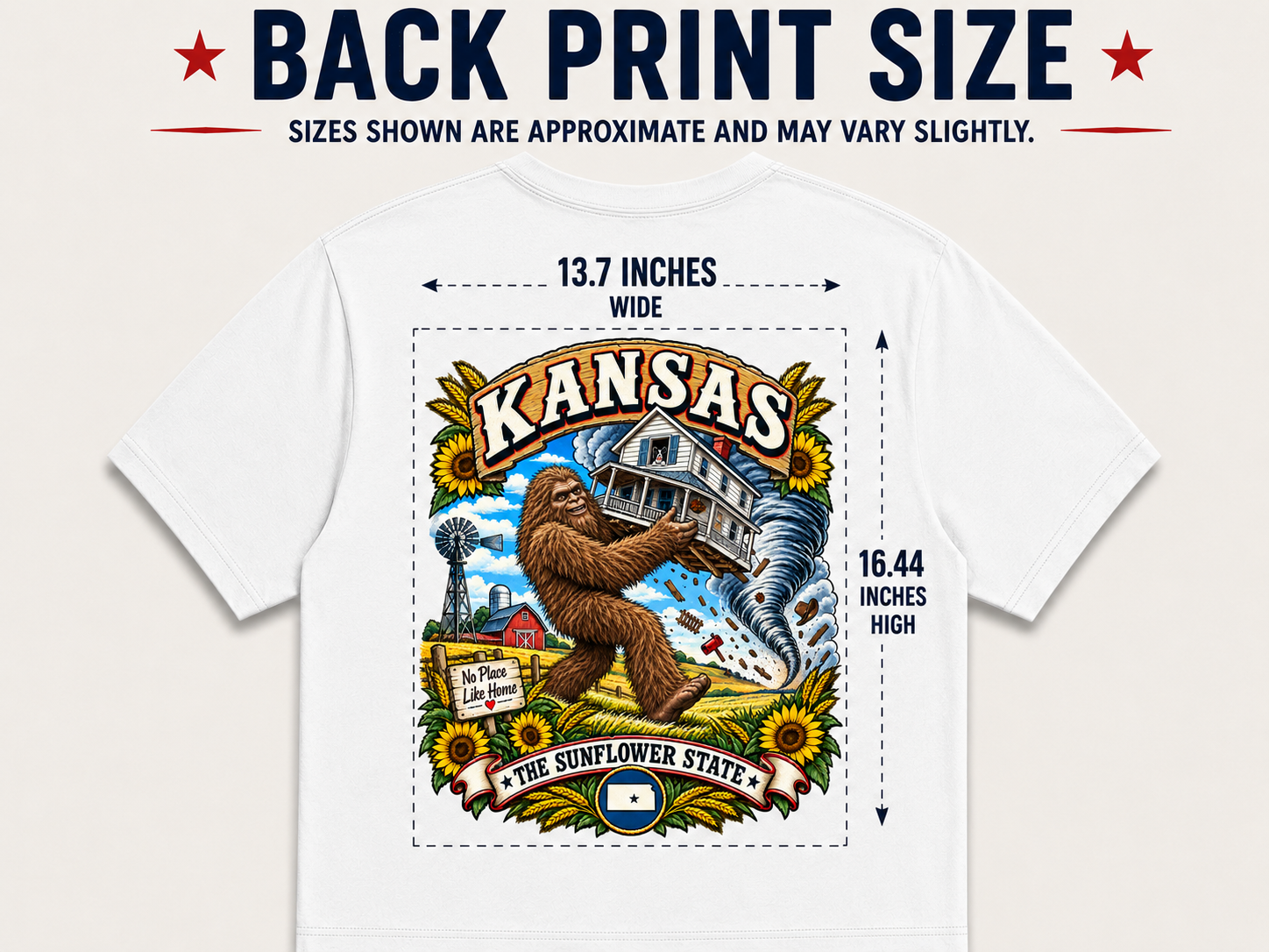 Kansas Bigfoot - No Place Like Home TShirt
