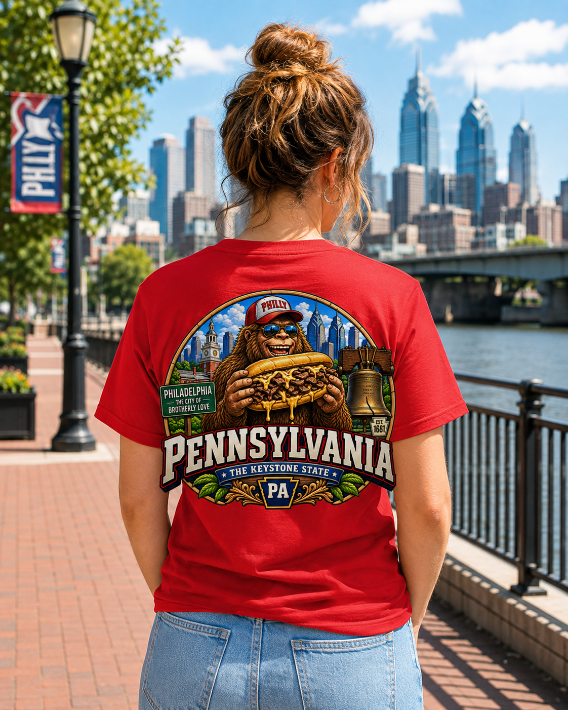 Pennsylvania Bigfoot T-Shirt - Philly Cheesesteak