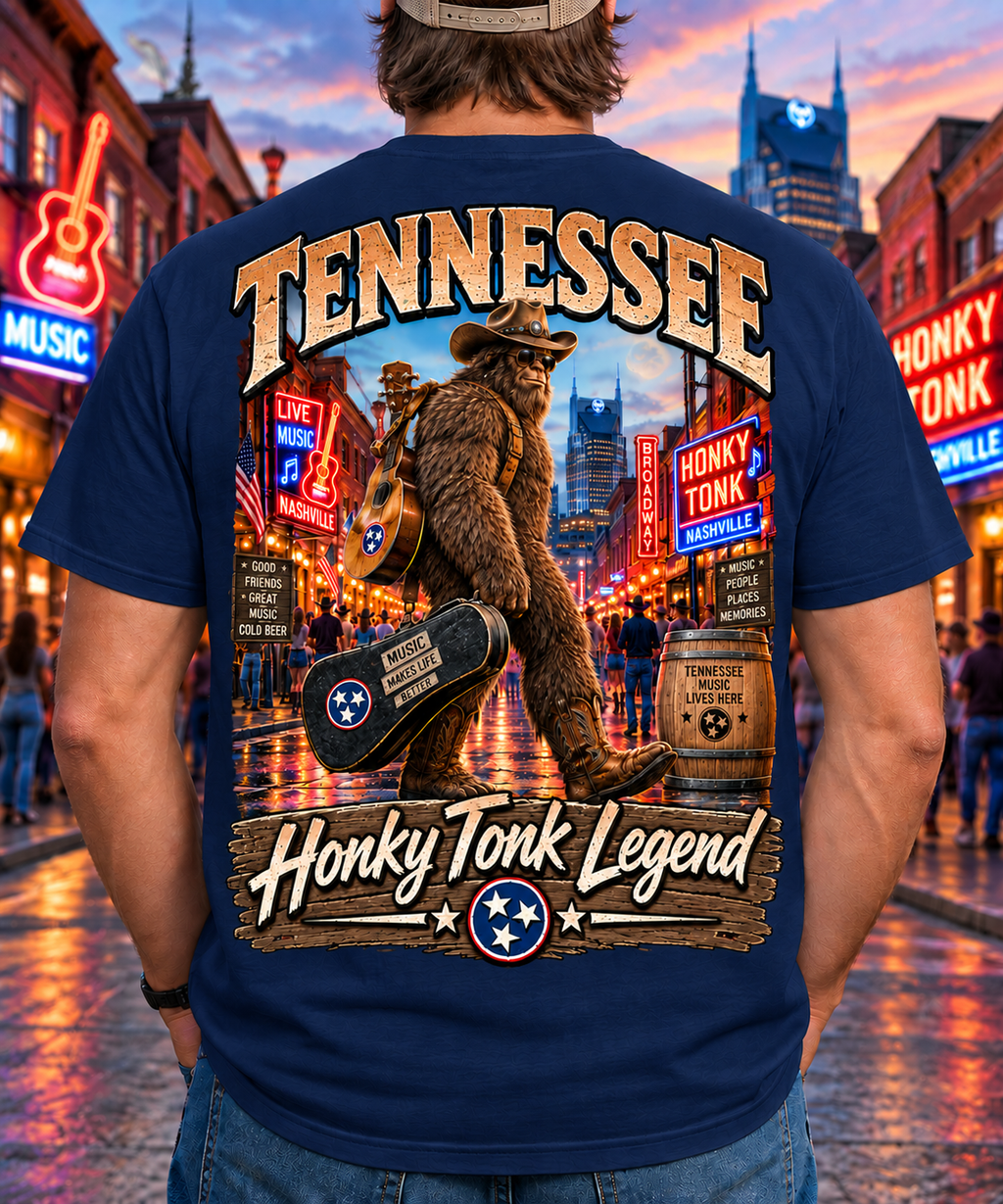 Tennessee Bigfoot T-Shirt - Honky Tonk
