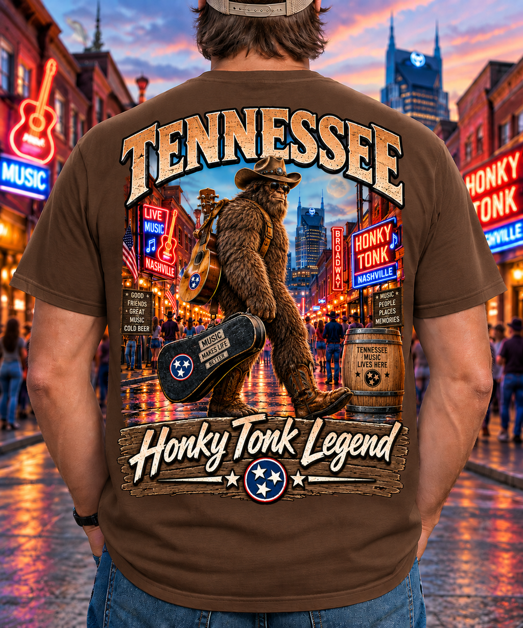 Tennessee Bigfoot T-Shirt - Honky Tonk