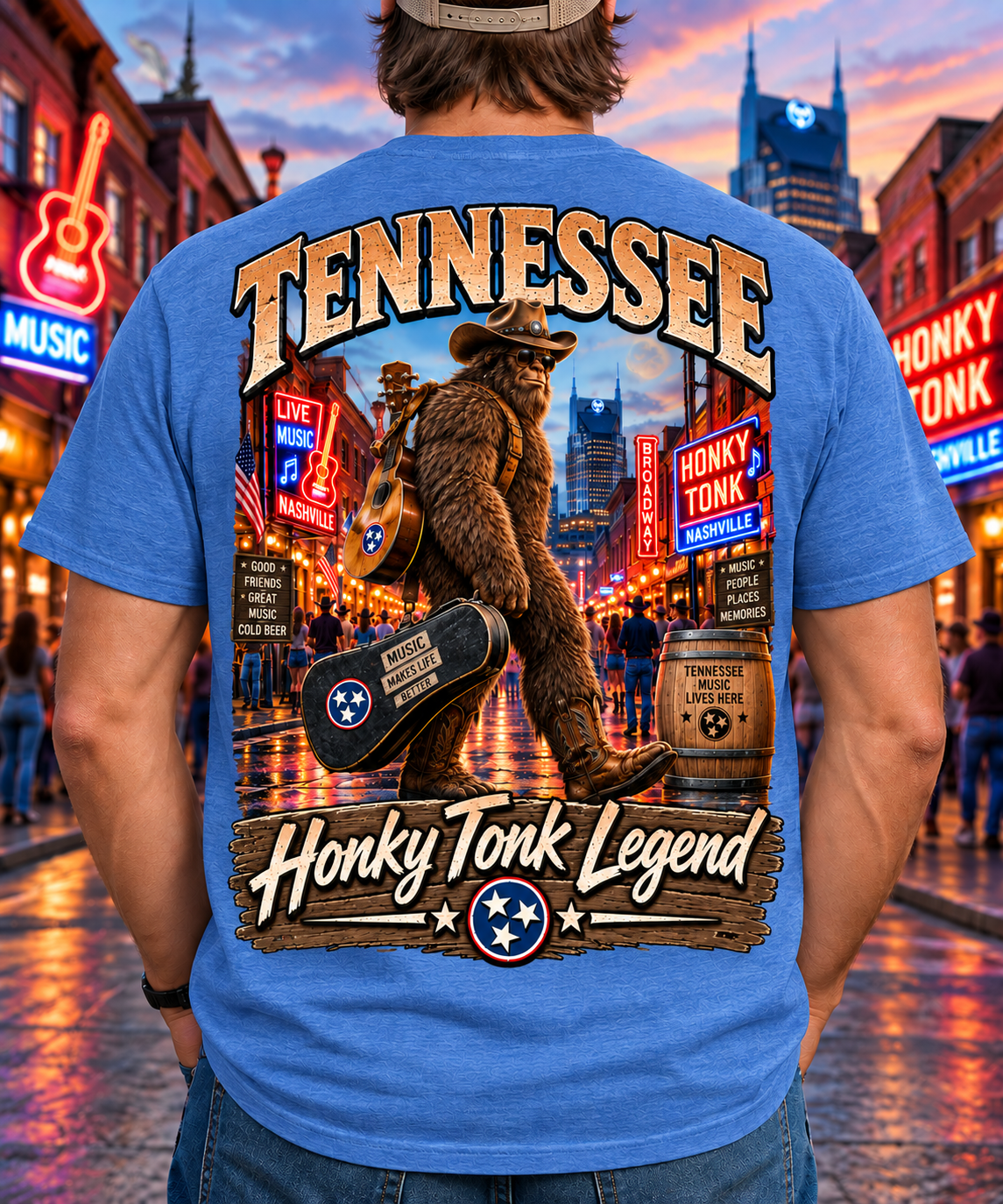 Tennessee Bigfoot T-Shirt - Honky Tonk