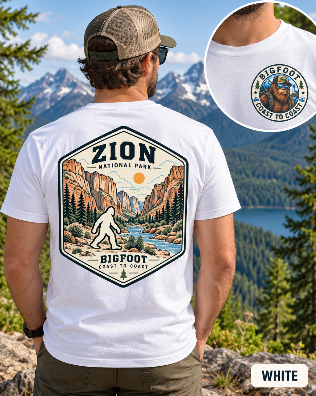 Zion Bigfoot National Park Shirt | Sasquatch Adventure Tee