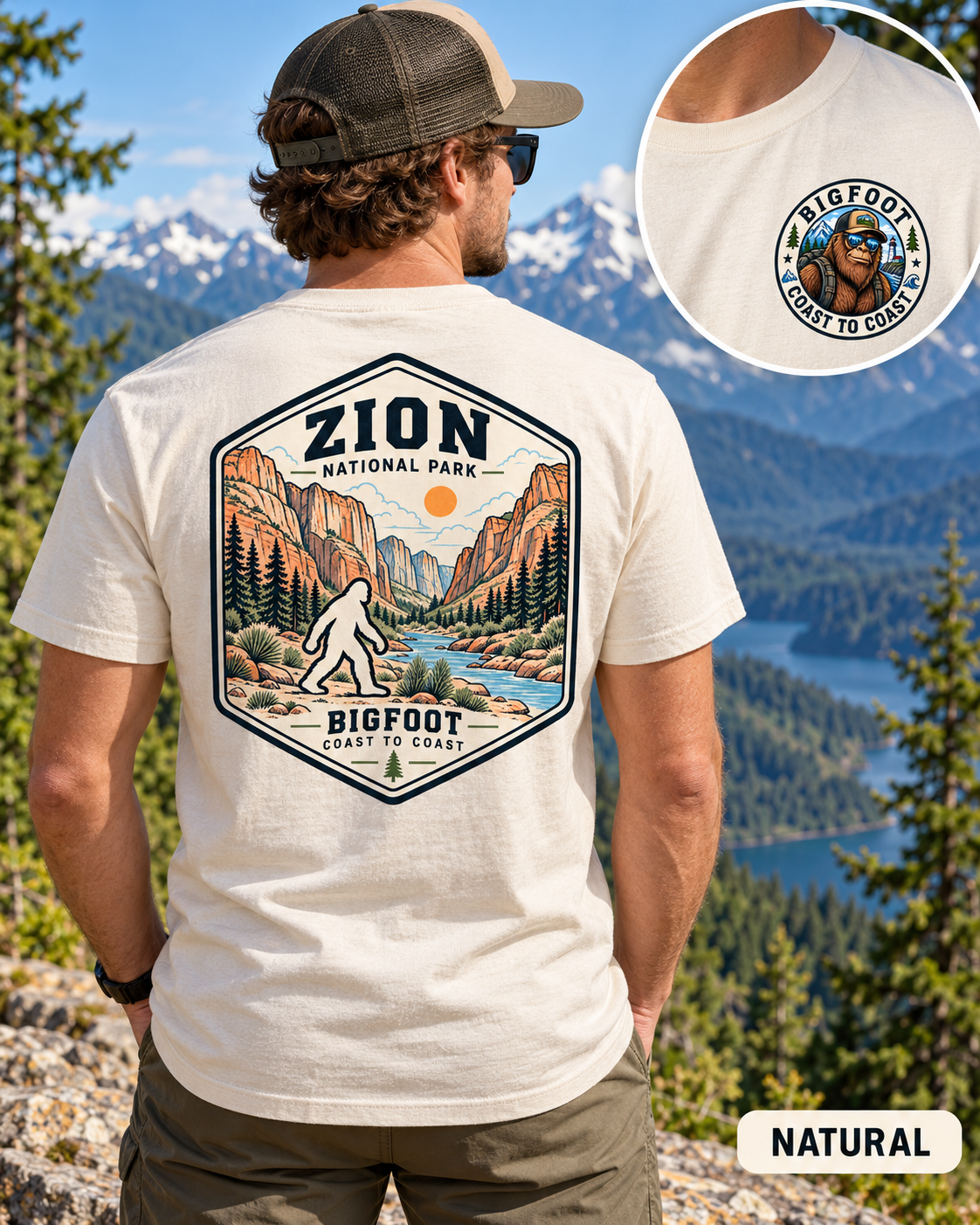Zion Bigfoot National Park Shirt | Sasquatch Adventure Tee