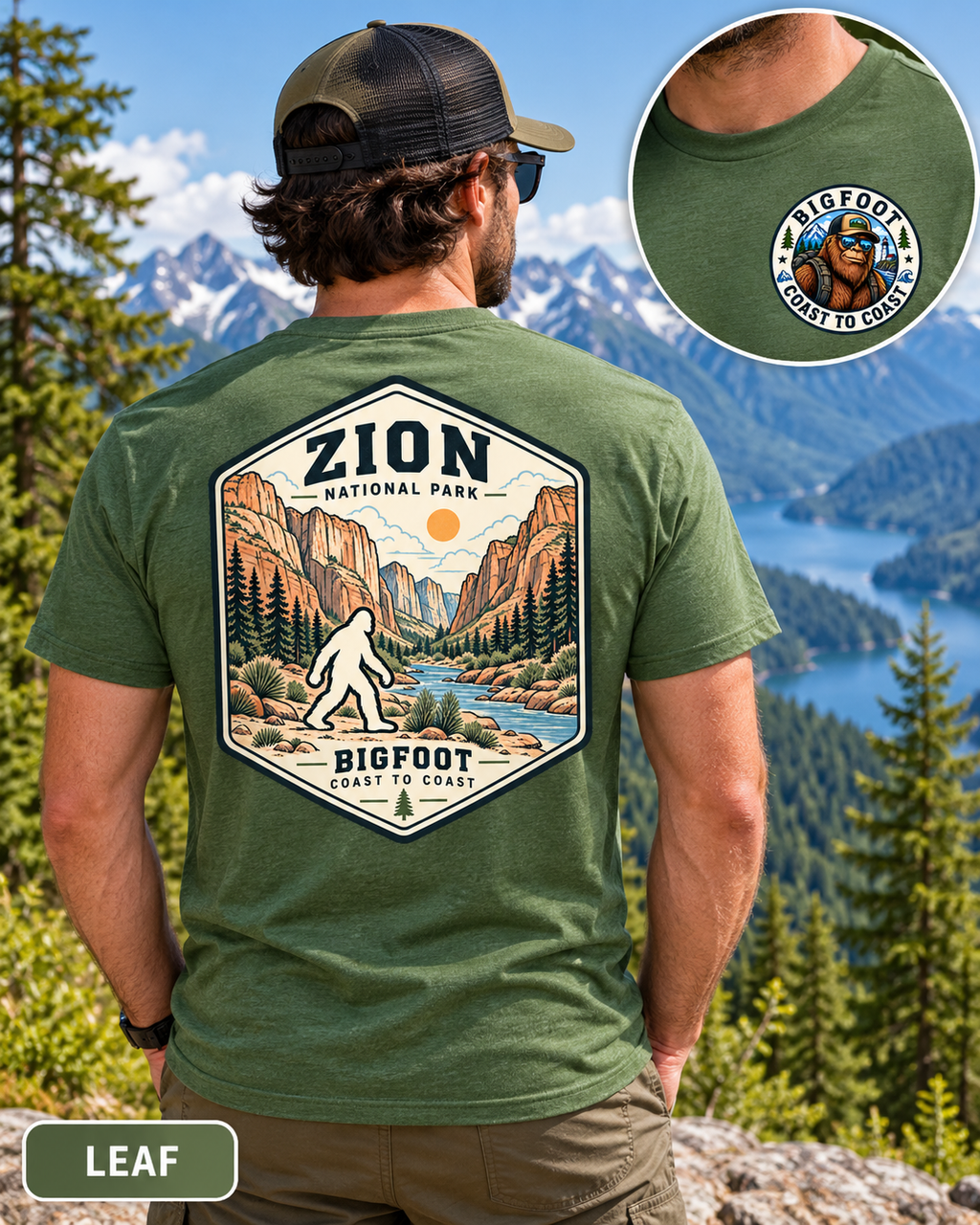 Zion Bigfoot National Park Shirt | Sasquatch Adventure Tee