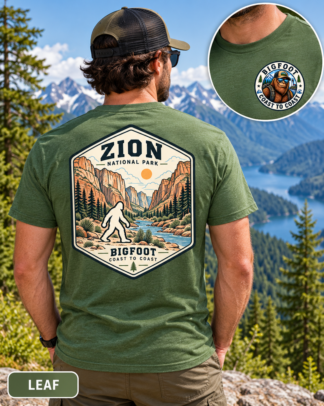 Zion Bigfoot National Park Shirt | Sasquatch Adventure Tee