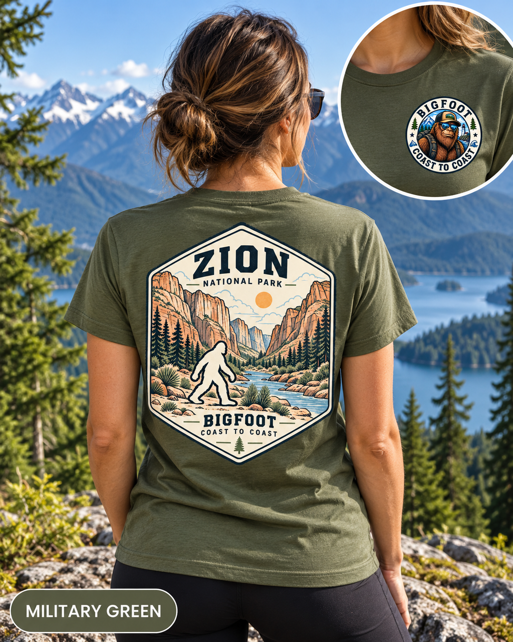 Zion Bigfoot National Park Shirt | Sasquatch Adventure Tee