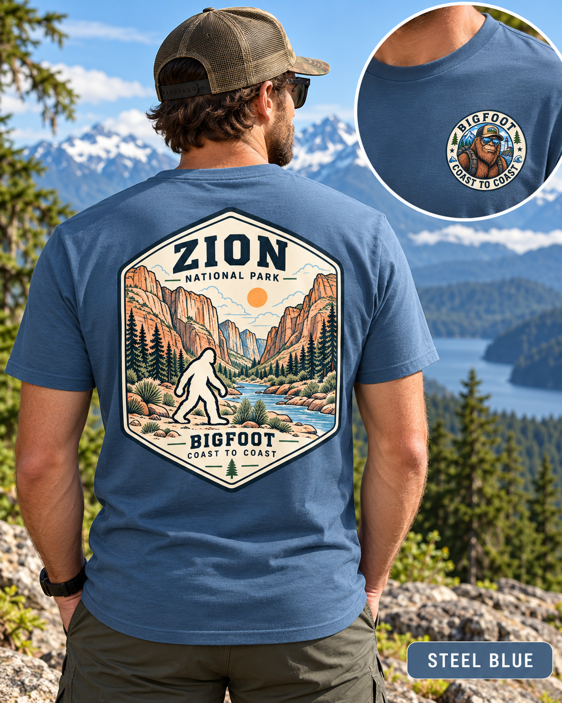 Zion Bigfoot National Park Shirt | Sasquatch Adventure Tee