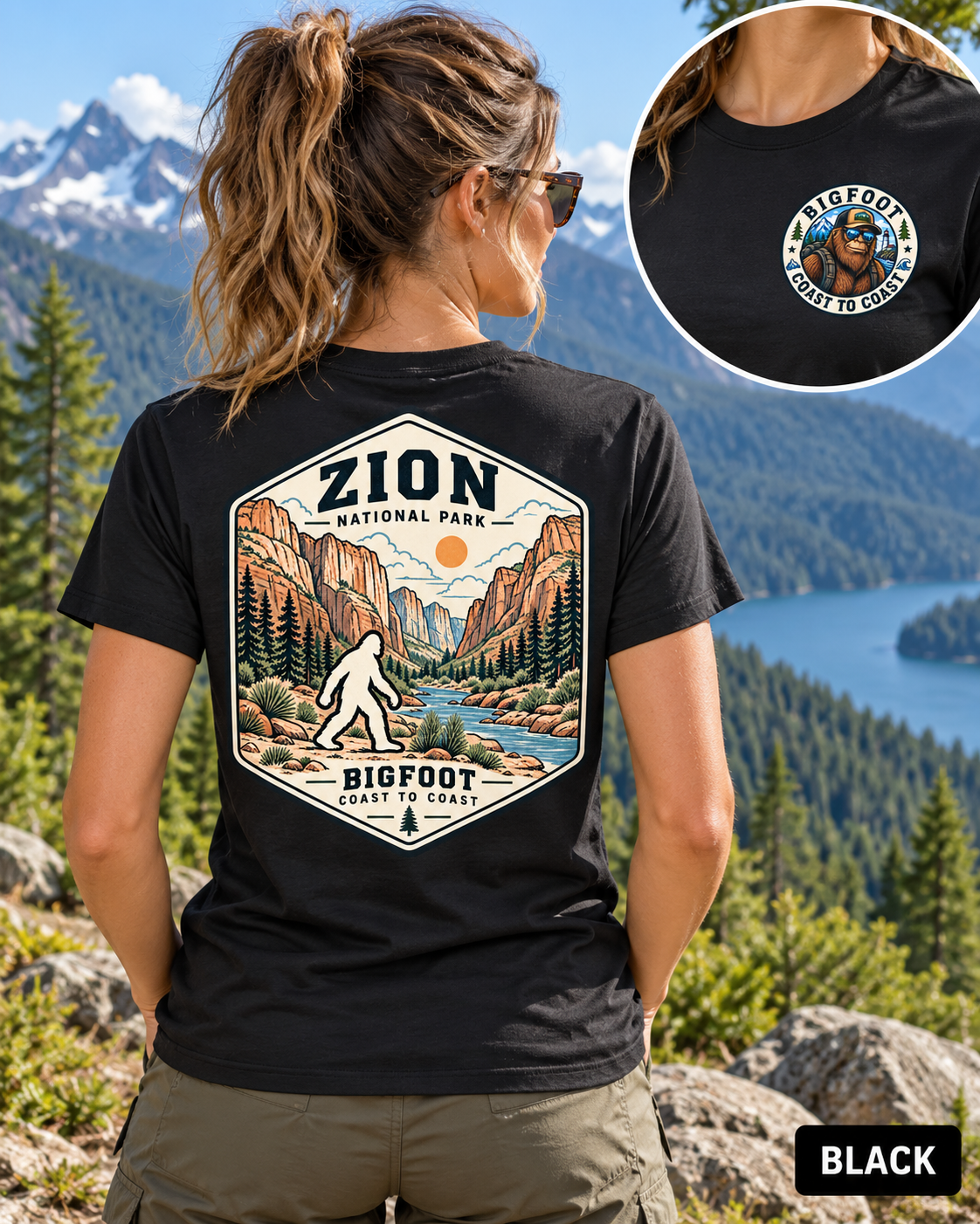 Zion Bigfoot National Park Shirt | Sasquatch Adventure Tee