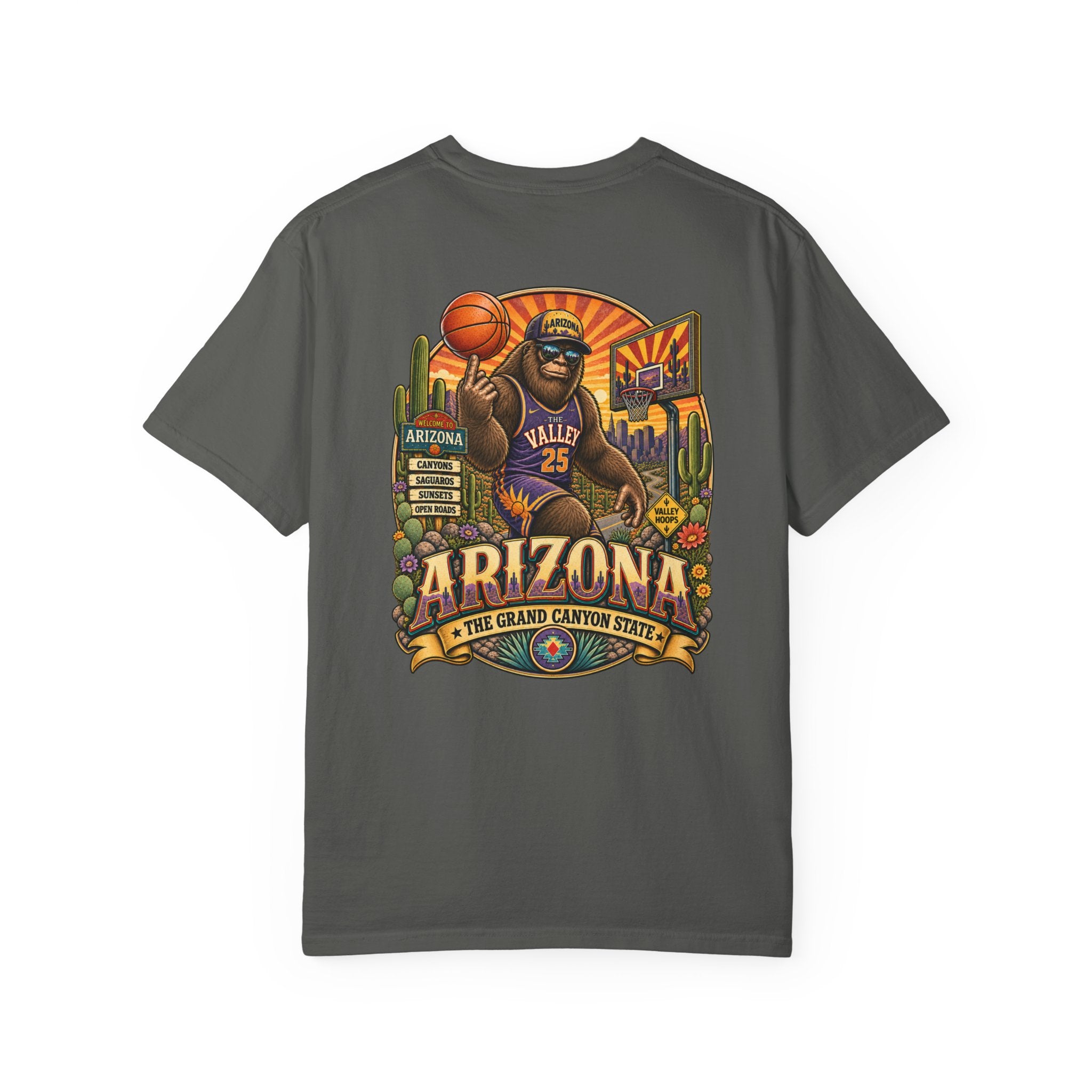 Coast To Coast Bigfoot - Arizona Bigfoot Basketball T-Shirt