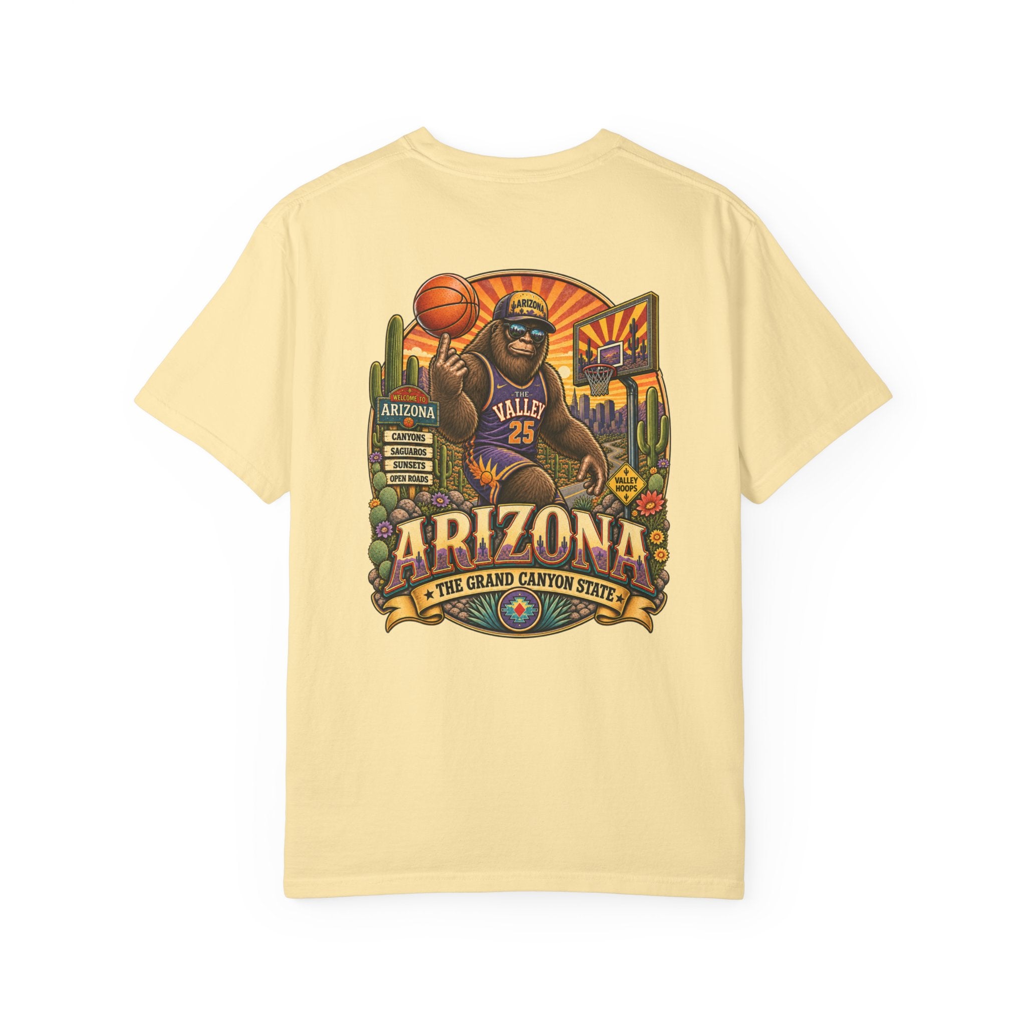 Coast To Coast Bigfoot - Arizona Bigfoot Basketball T-Shirt