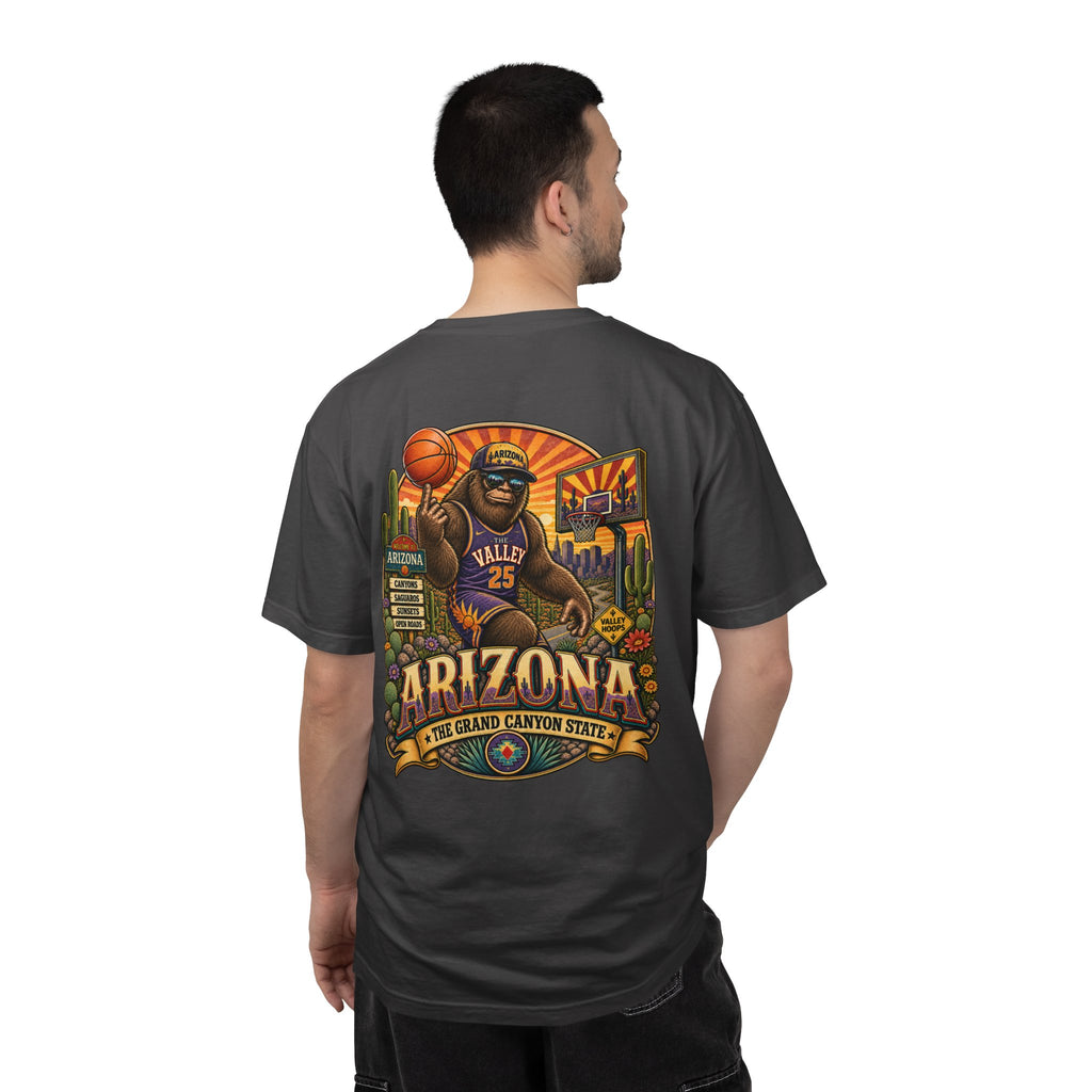 Coast To Coast Bigfoot - Arizona Bigfoot Basketball T-Shirt