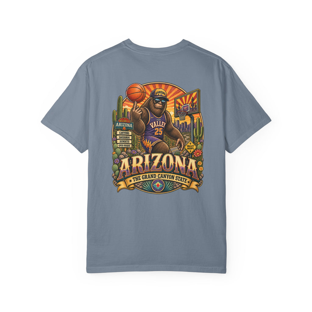 Coast To Coast Bigfoot - Arizona Bigfoot Basketball T-Shirt