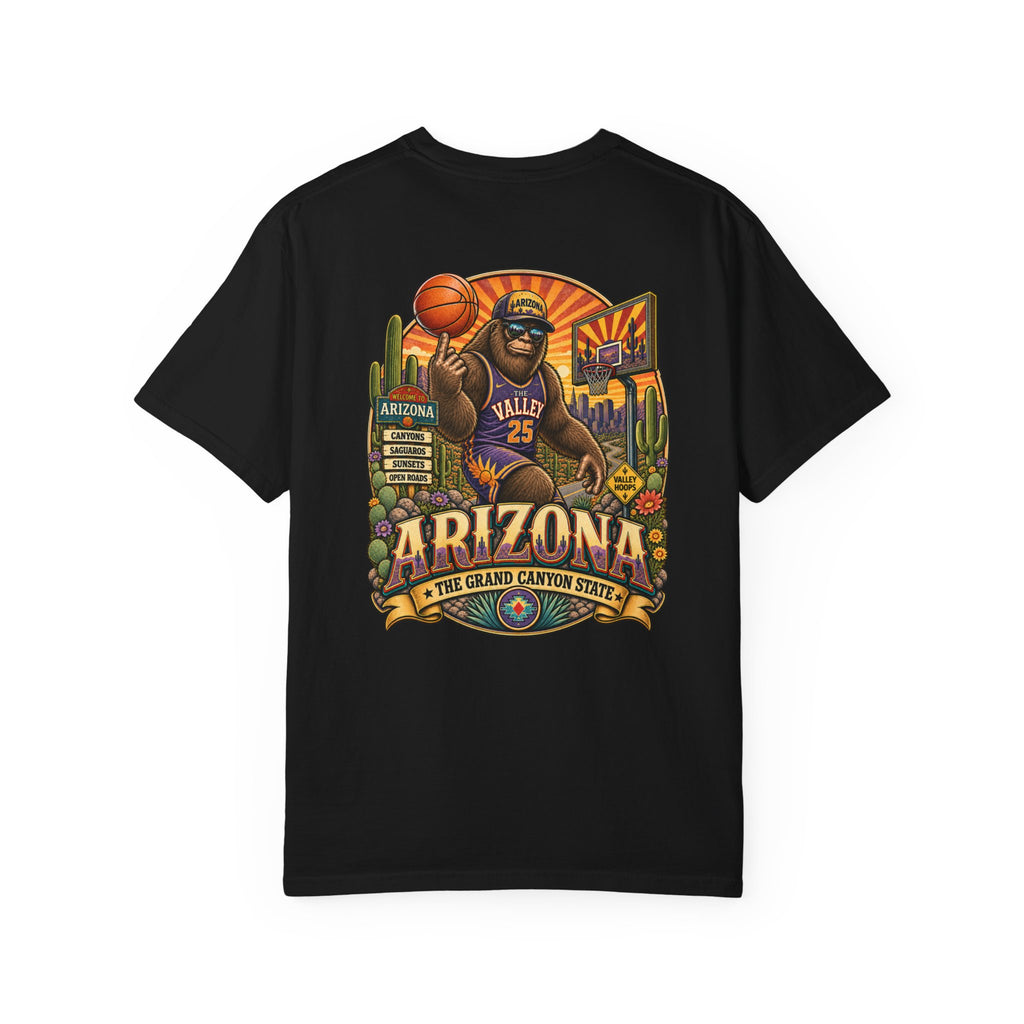 Coast To Coast Bigfoot - Arizona Bigfoot Basketball T-Shirt